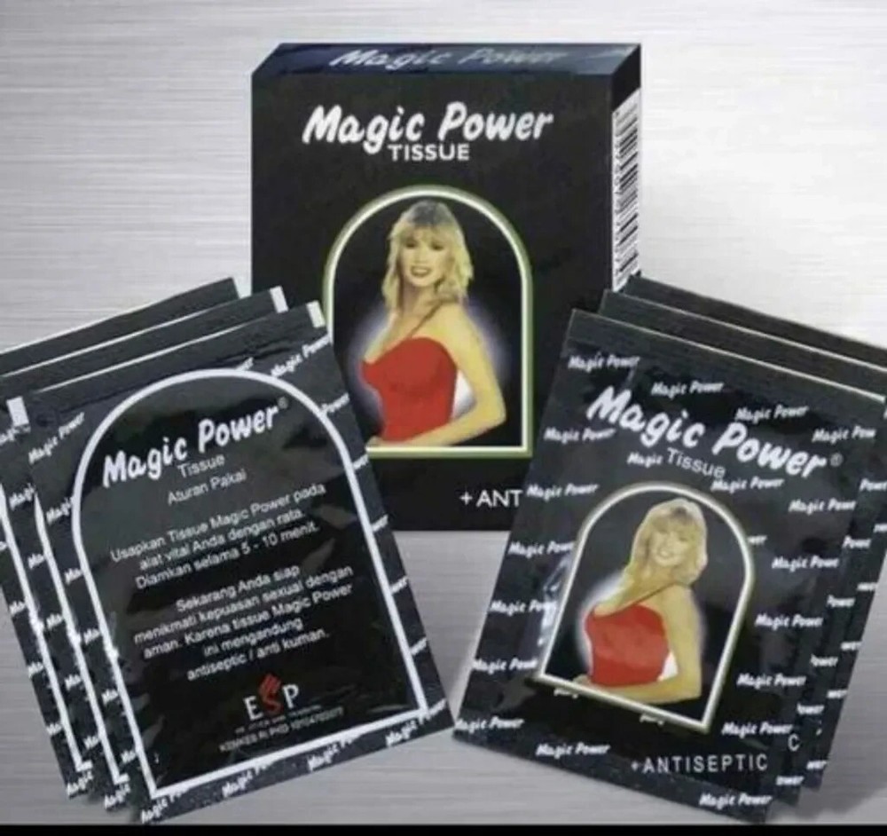 6 Sachet Super Magic Man Antiseptic Wet Tissue Longer Men Ejaculation 3 Boxes