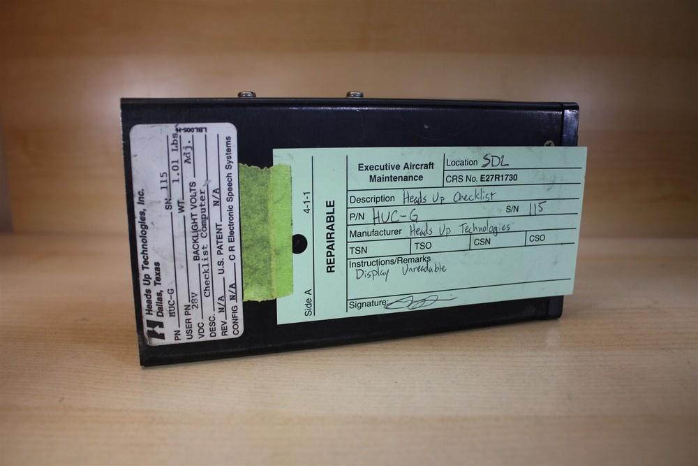 Heads Up Technologies HUC-G Checklist - Bad Display