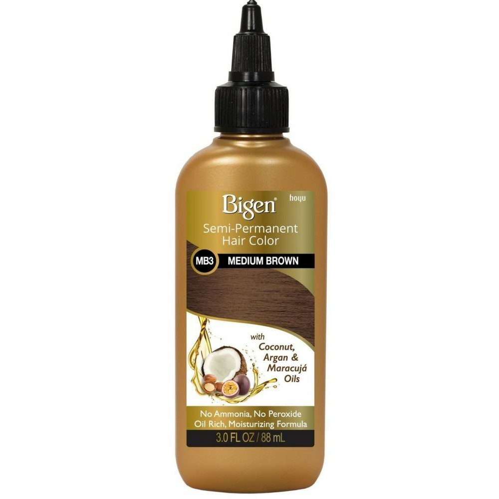 Bigen Semi Permanent Hair Color, #MB3 Medium Brown, 3 oz