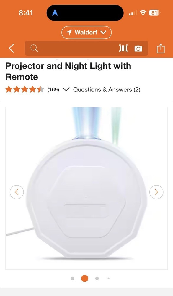 HY-IMPACT Northern Sky Brite Galaxy Lite Projector with Remote Control New