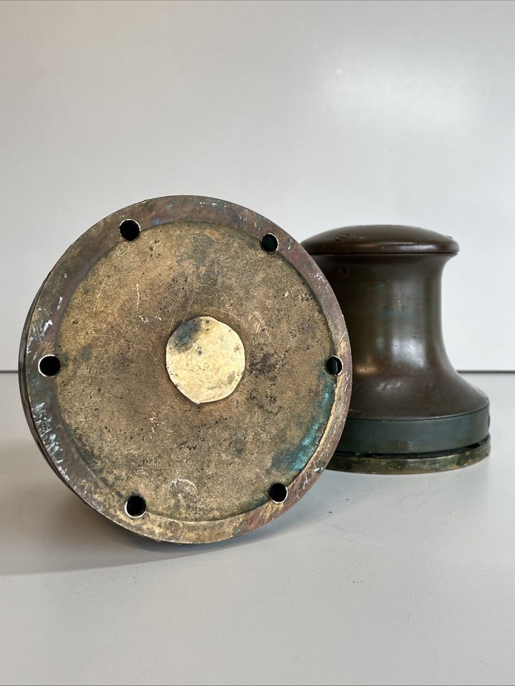 PAIR-Bronze Single Speed Winch 1920's Vintage