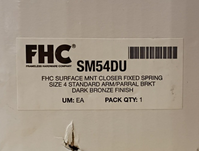 SM54 DUFHC Surface Mount Closer Fixed Spring Size 4 Standard/Parallel Bronze