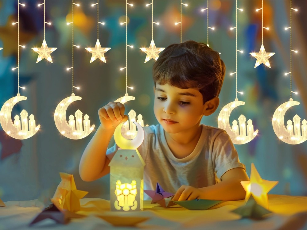 OLEEK Ramadan Lights Decorations - for Home Warm White