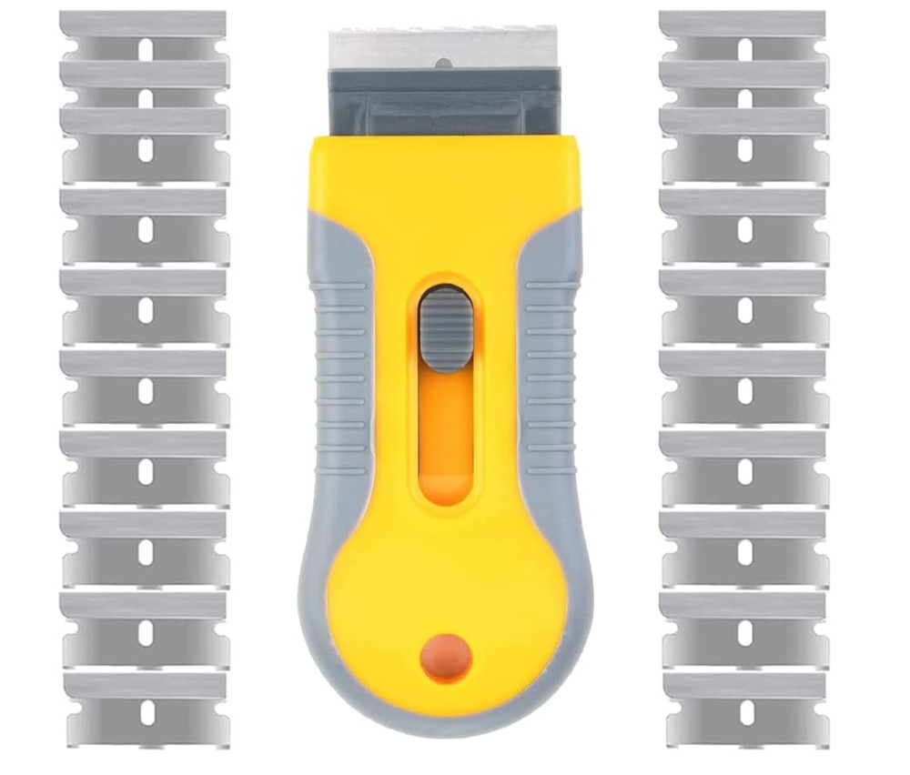 Razor Scraper Tools with 20 Blades Multipurpose Removal Two Tone Cleaning Tools