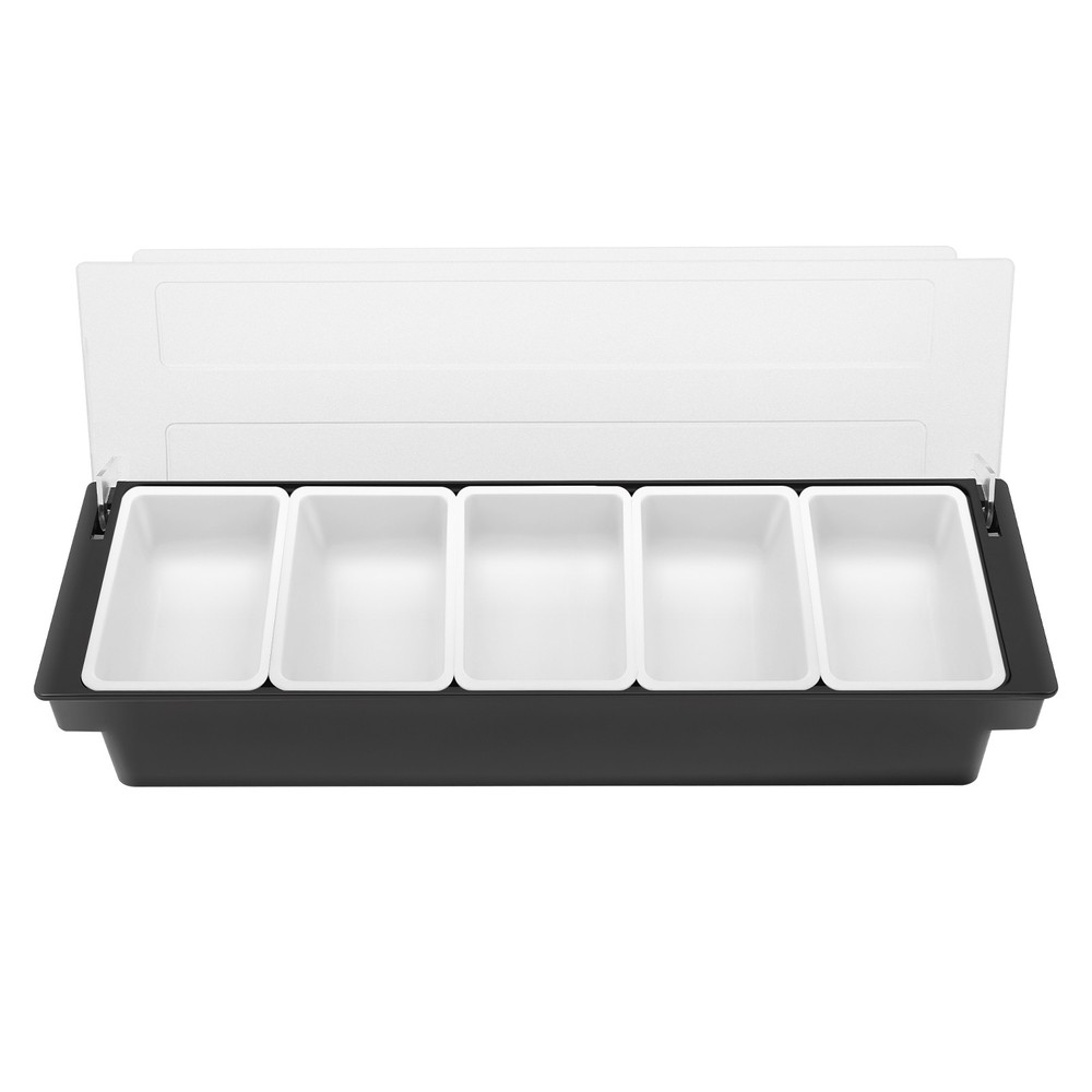 Fruit Box With 5 Compartments 50*15*10cm Compartment Condiment Dispenser