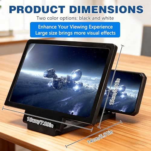 12" Big Screen Phone Magnifier—3D HD Foldable—Foldable