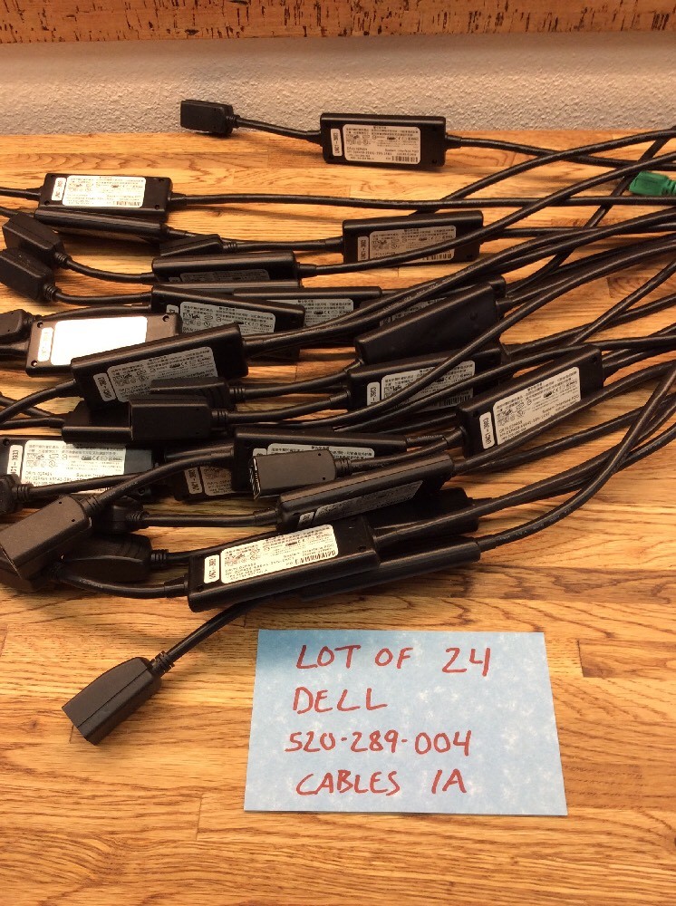 LOT OF 24 DELL SYSTEM INTERFACE POD CABLES: 520-289-004 1A