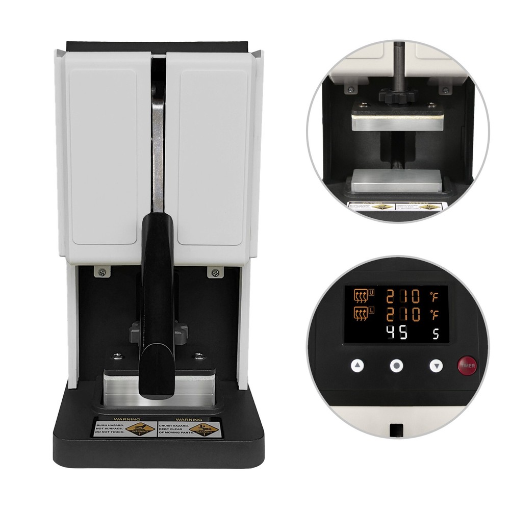 Portable Heat Press Machine & Bundle Accessories , 2 x 3 In Plates, White