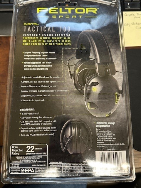 Peltor Tactical 100 Electronic Hearing Protector