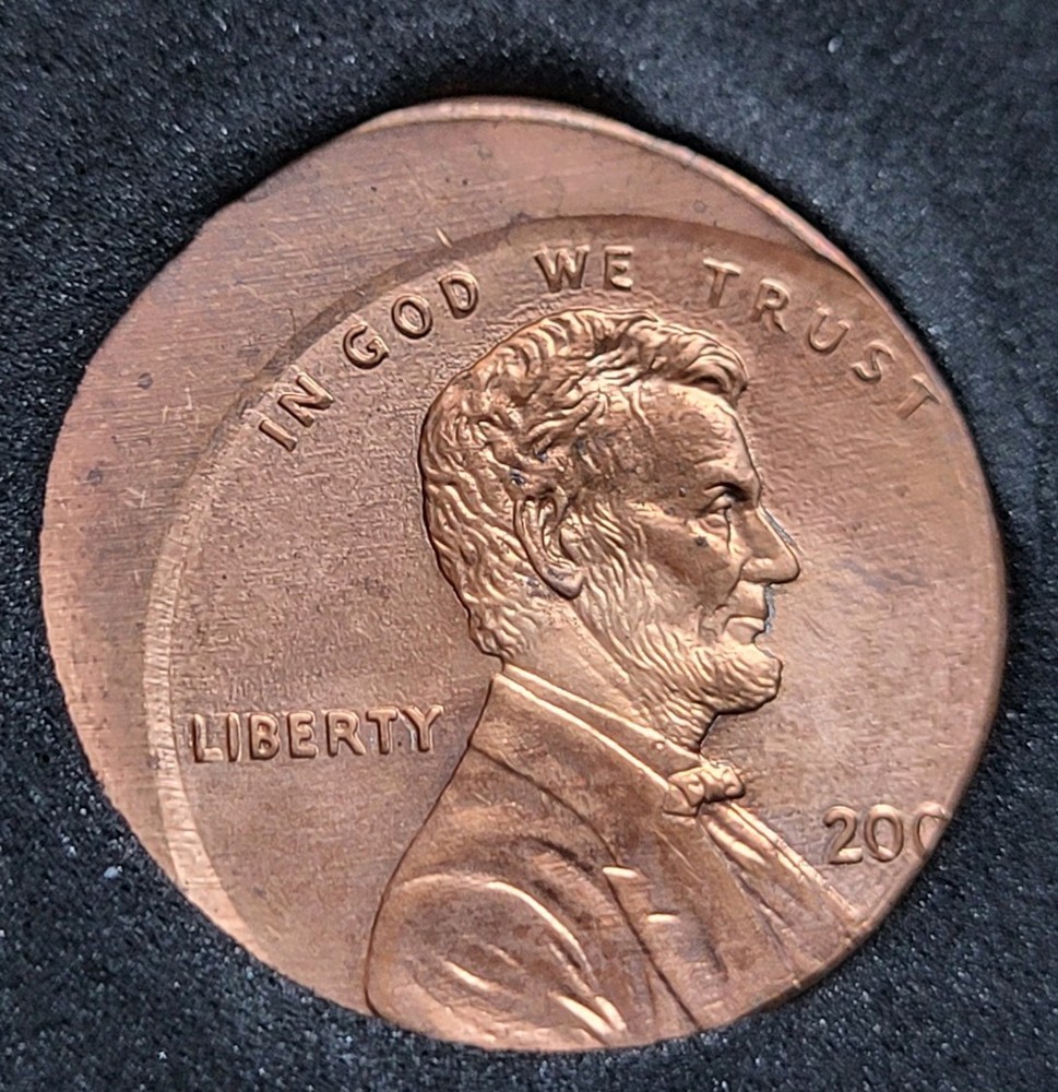 LINCOLN MEMORIAL CENT ERROR Off STRUCK 2000 PENNY