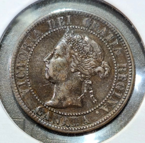 1894 Canada Large Cent - High Grade - Strong Devices - Dark Chocolate