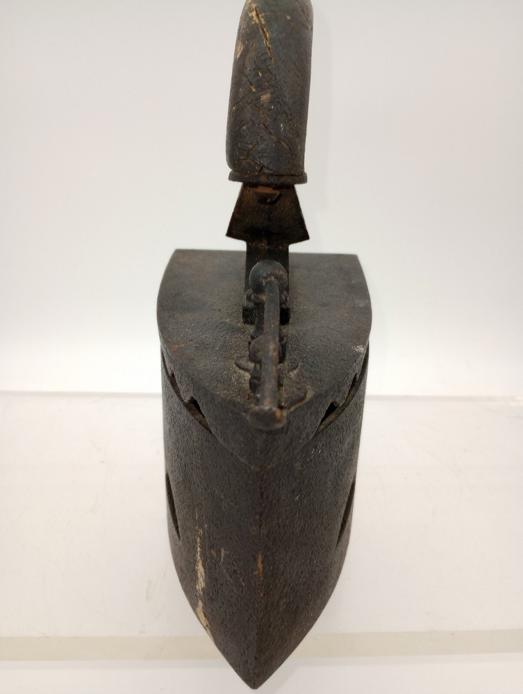 Antique Cast Sad Iron Coal Fired Clothes Press Iron