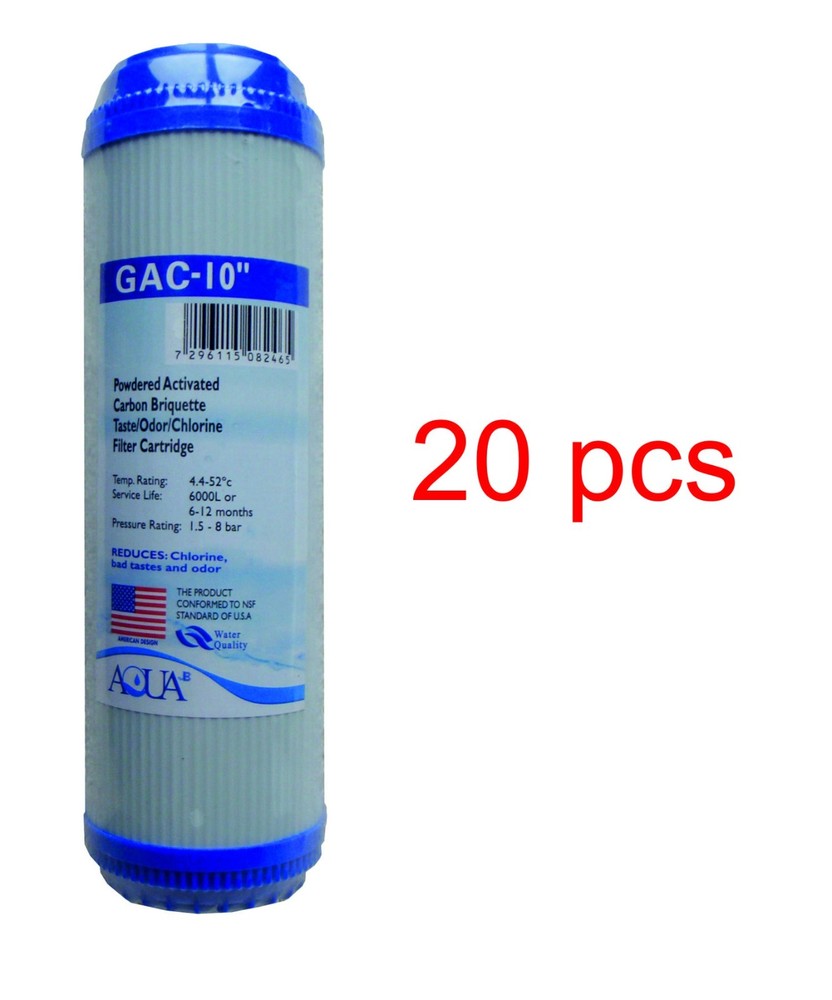 20 pcs Universal GAC Granulated Activated Carbon Filter 10"x2.5" filter