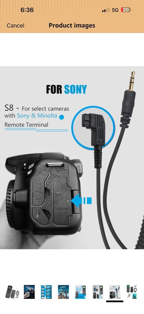 AODELAN WTR-2 Wireless Remote Shutter Release for Cameras