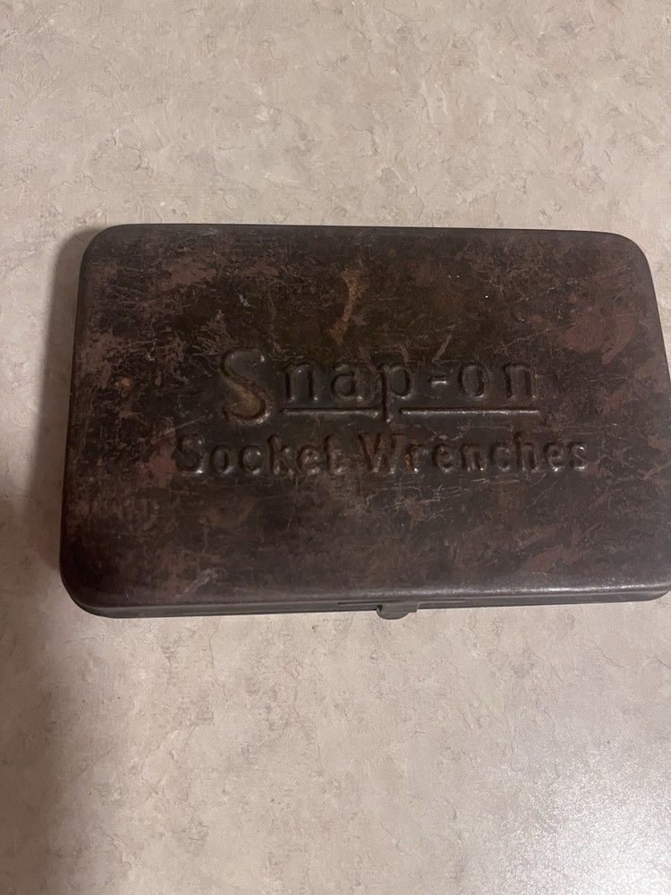 Vintage Snap On Tools Socket Wrench Metal Case Antique Tool Storage Empty