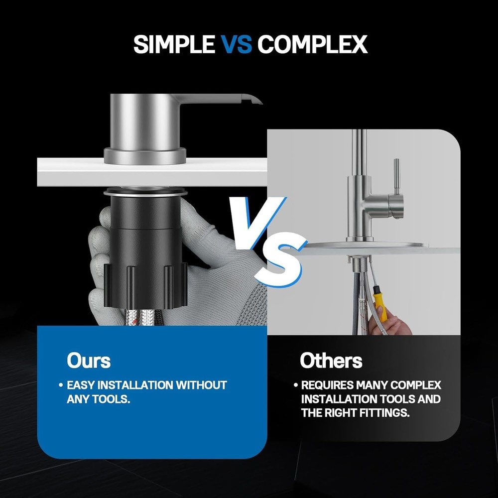 WEWE Single Handle High Arc Brushed Nickel Pull 15.7 Inches,