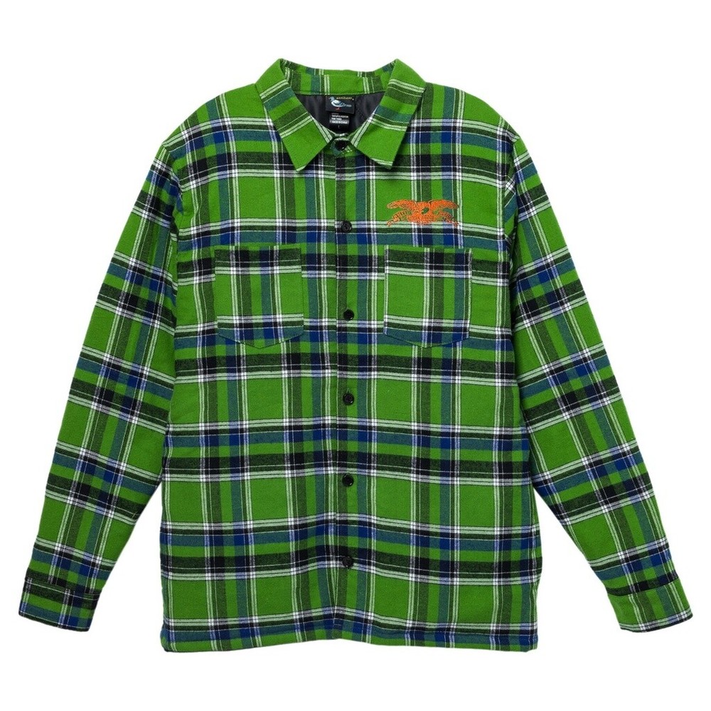 Anti Hero Skateboards Basic Eagle Green / Blue Plaid Flannel Jacket