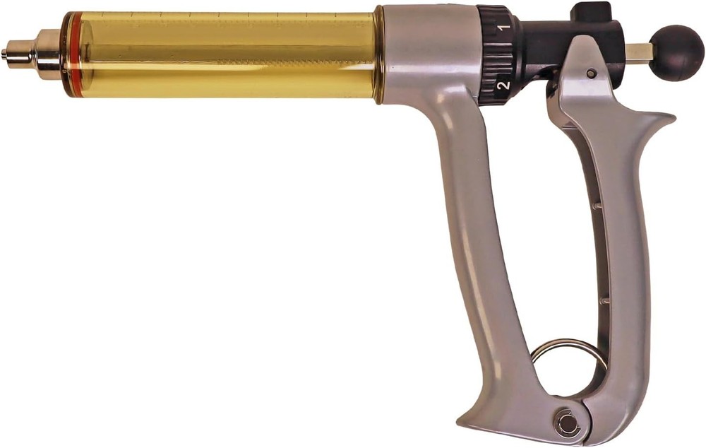 50ML Semi Automatic Livestock Syringe, 5 Gears Adjustable Continuous Repeatin...