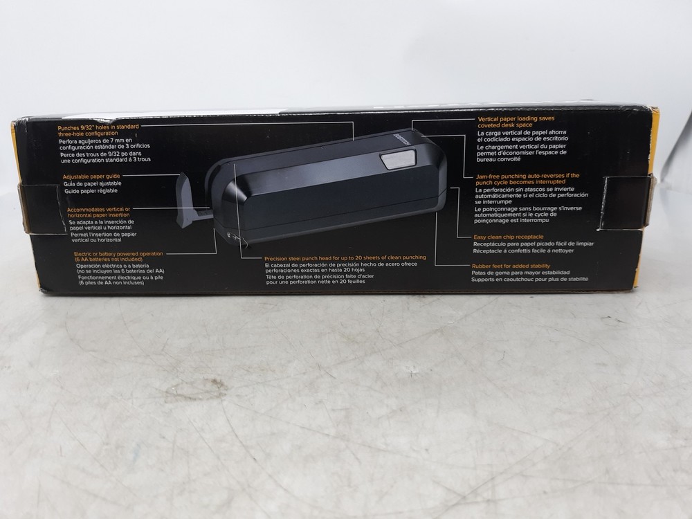 Bostitch EHP20-BLK Electric 3-Hole Punch