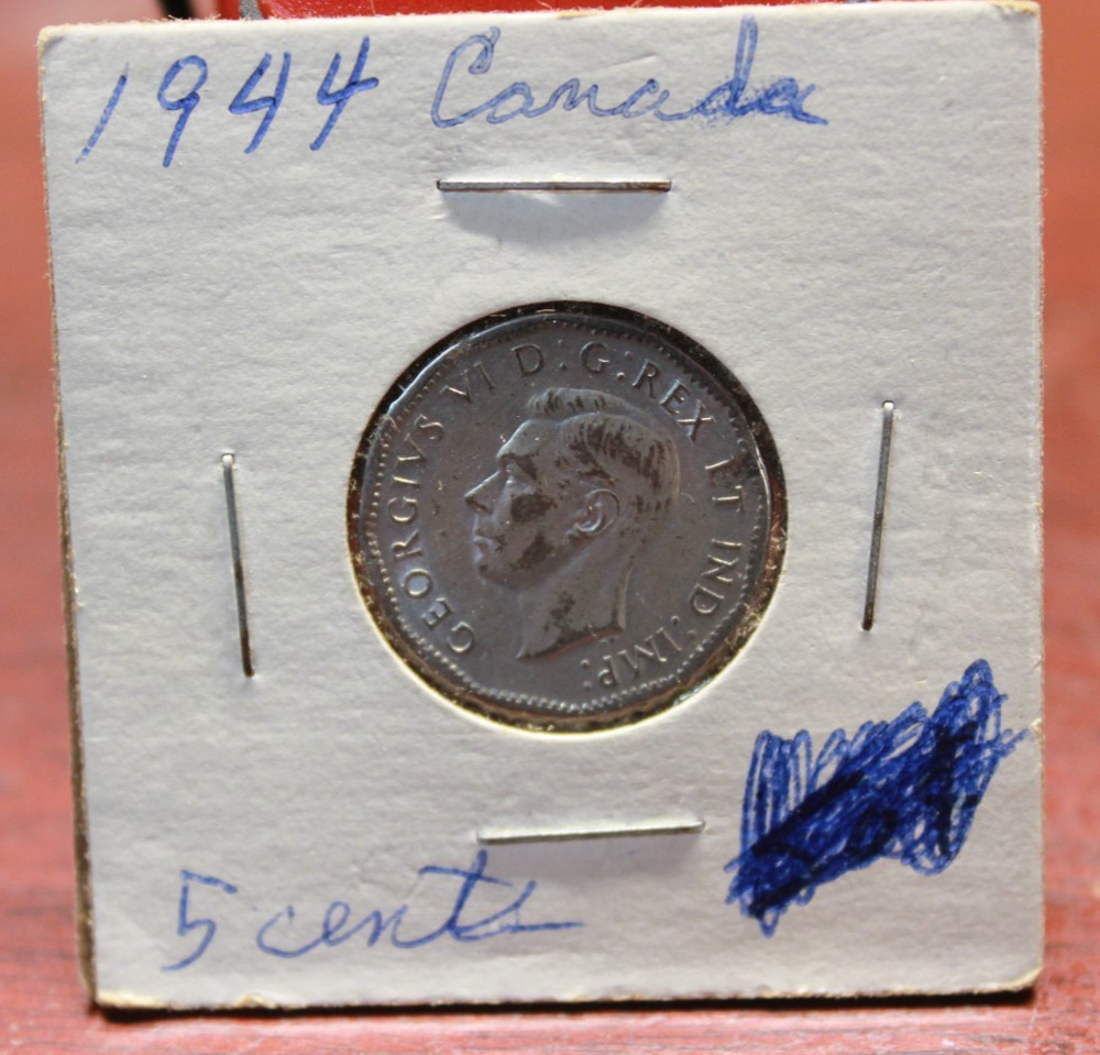1944 Canada 5 Cents Five