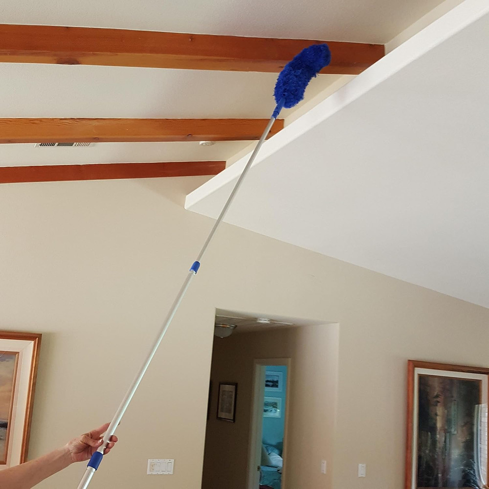Extendable Microfiber Duster Extension Rod Ceiling Fan Duster 20 Foot Reach