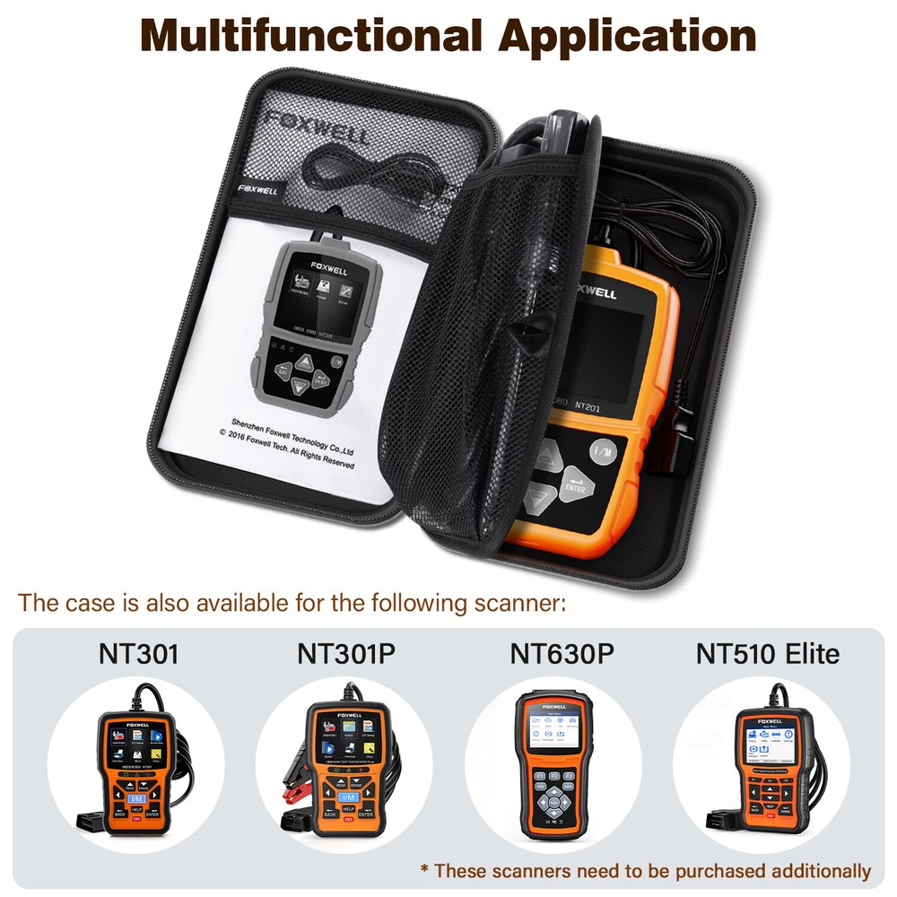 FOXWELL Code Reader EVA Protective Travel Carrying Bag for NT510 Elite Serise