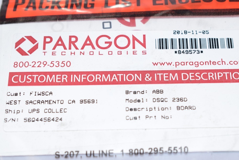 NEW ABB DSQC236D Robotics Servo Drive Power Supply Board PCB