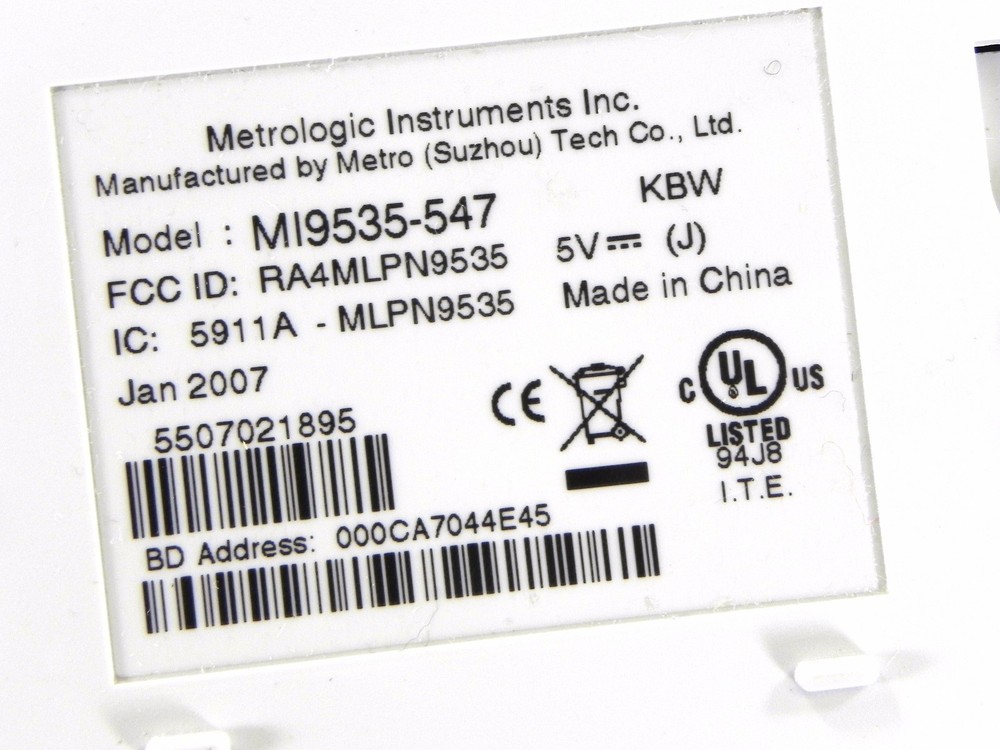 Metrologic MS9535 Barcode scanner kit