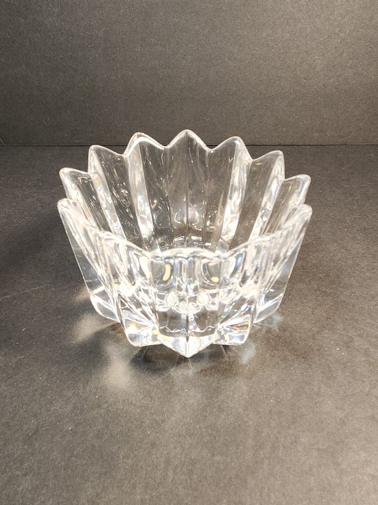 Orrefors Heavy Lead Crystal Bowl signed Very Sparkly!