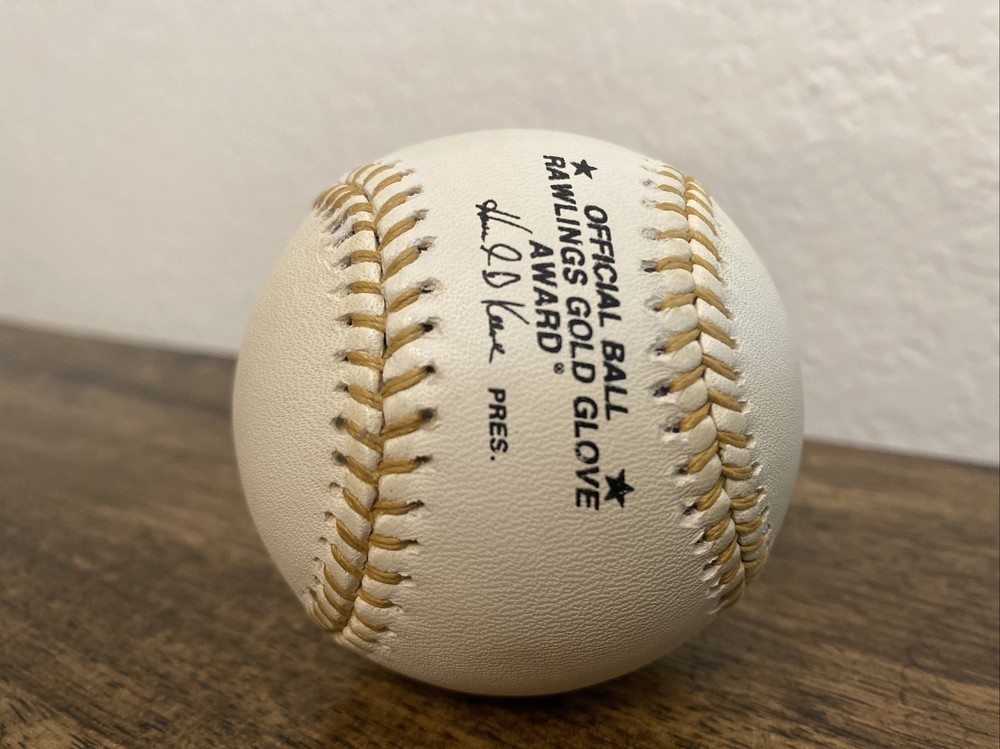 Cecil Cooper Signed Gold Glove Baseball