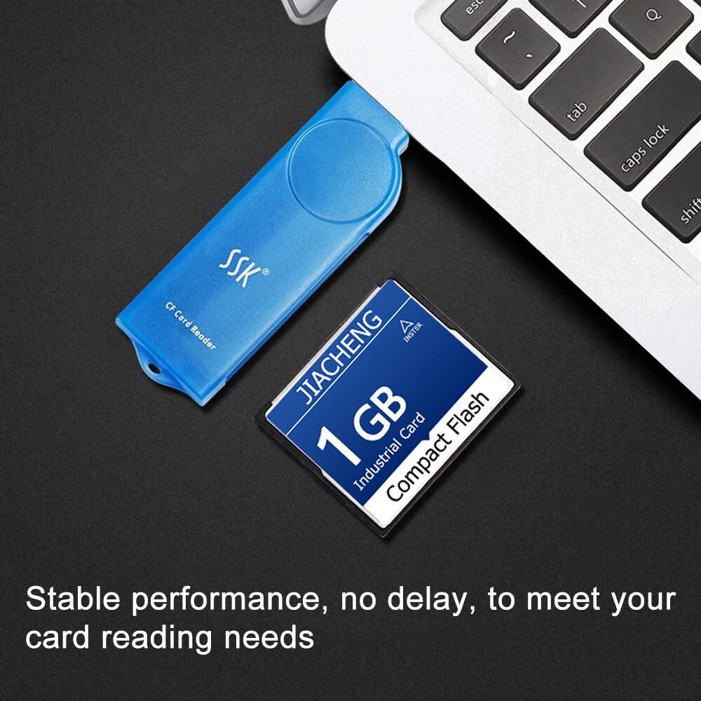 1GB CF Memory Card Compact Flash Card + CF-PCMCIA Adapter + SSK USB2.0 Reader