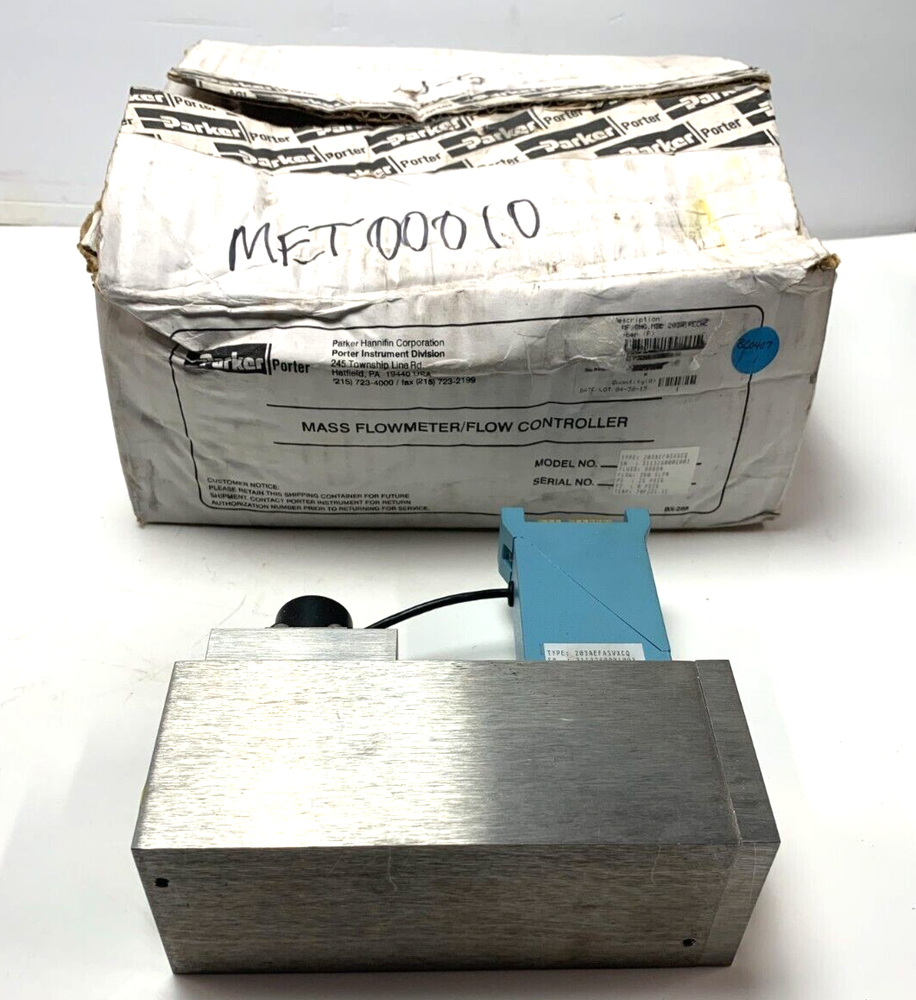 PARKER/PORTER 203AEFASVXCQ MASS FLOWMETER/FLOW CONTROLLER FLUID: ARGON