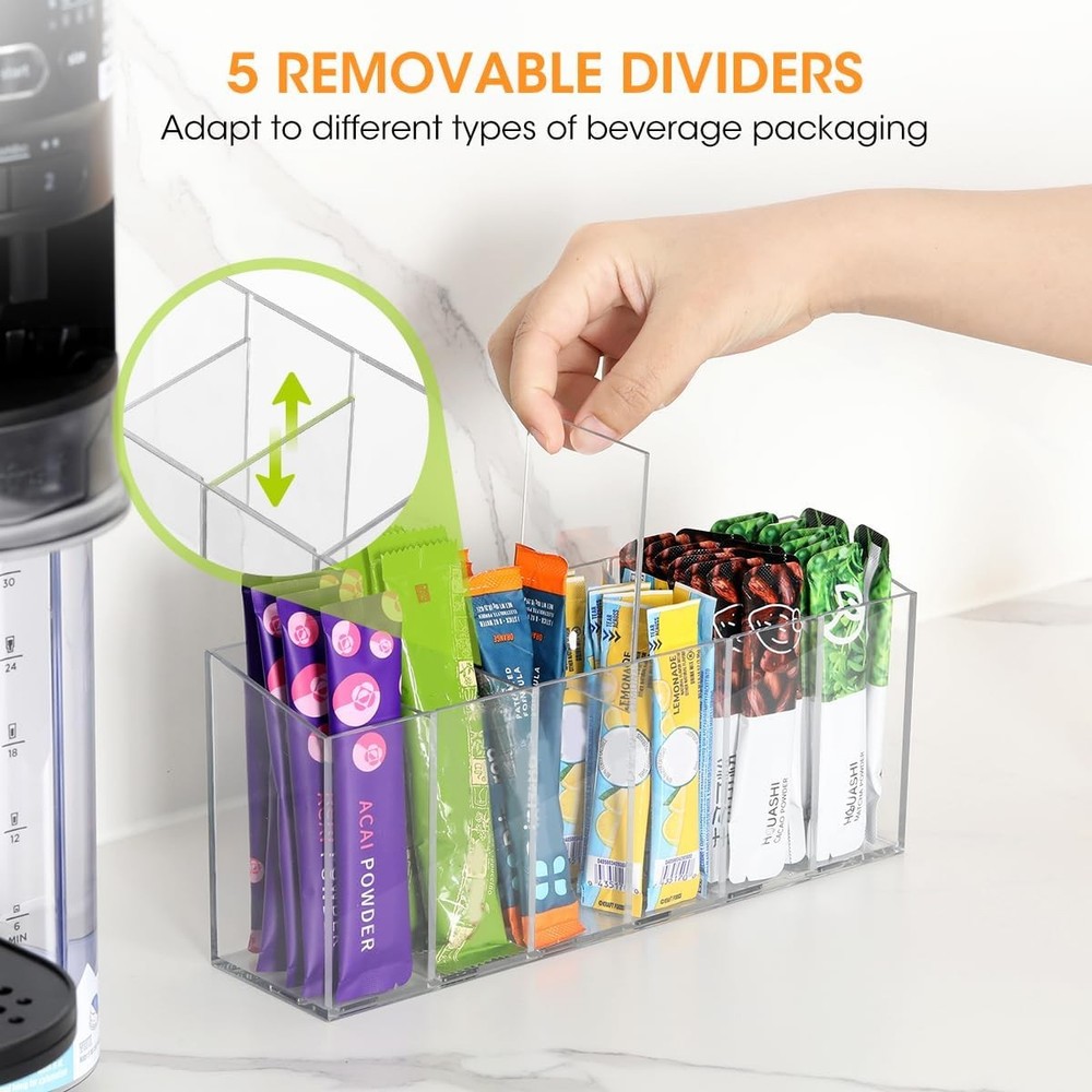 Drink Packet Organizer Water Transparent 2 Pack