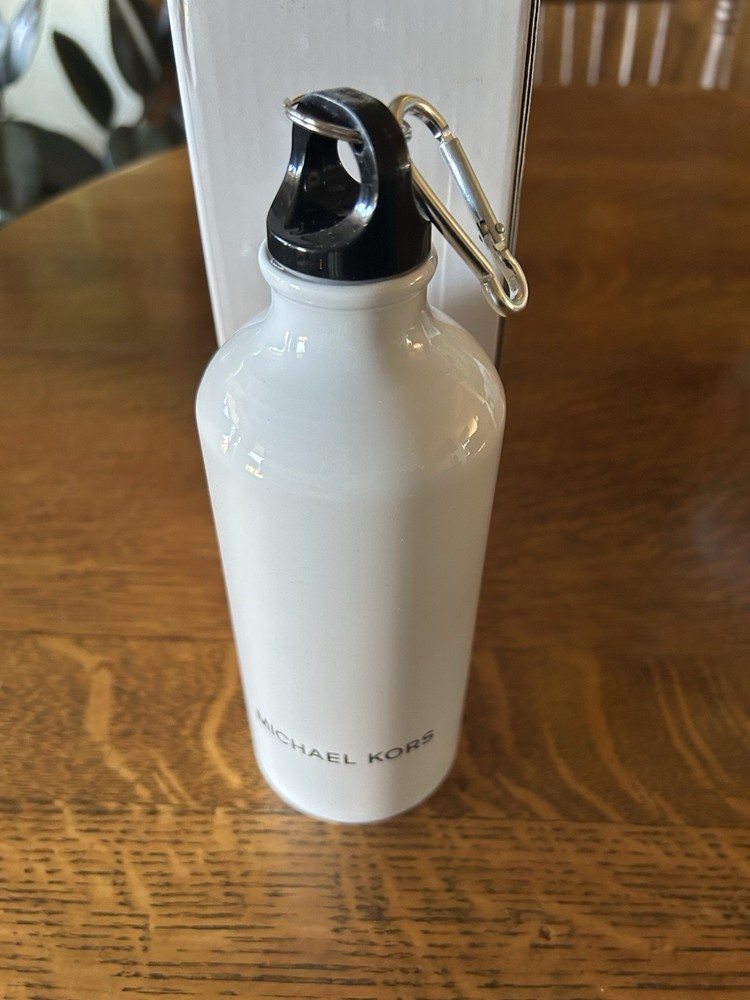NIB Michael Kors small water bottle white