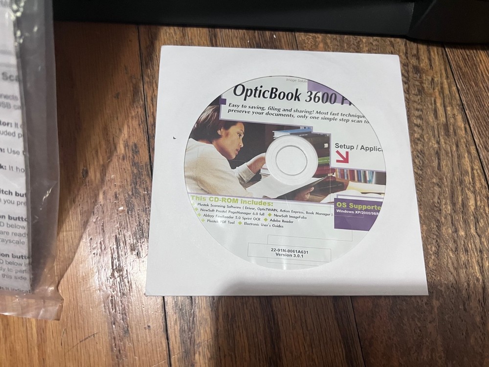 Plustek OpticBook 3600 Plus Flatbed Book Scanner