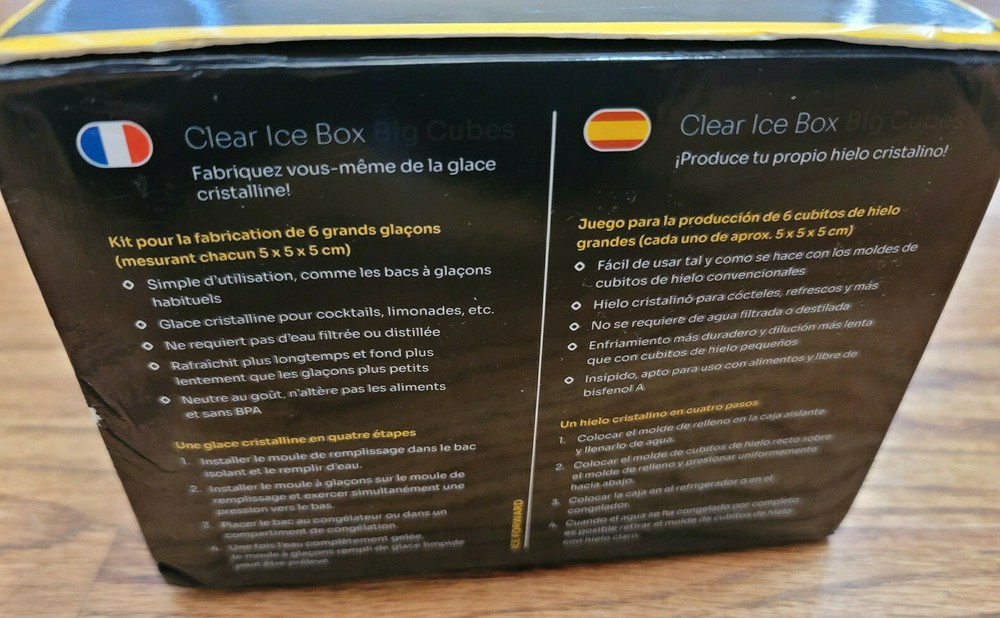 Clear Ice Box Big Cubes (Damaged box)