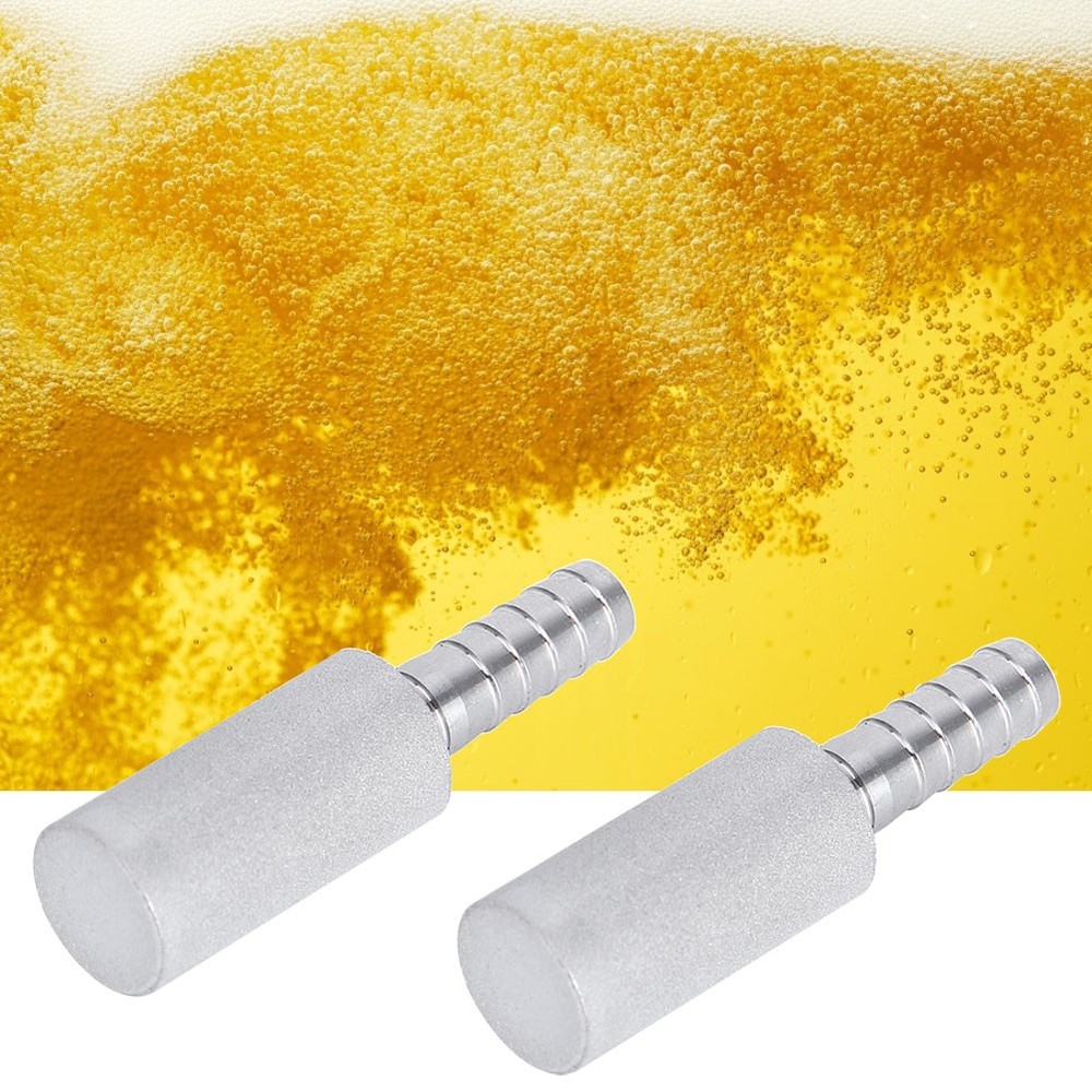2Pcs 0.5μm Diffusion Stone Stainless Steel Aeration Stone With 1/4 Outer