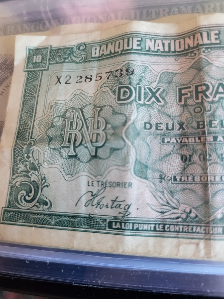BELGIUM, 10 FRANCS, P#122, 1943
