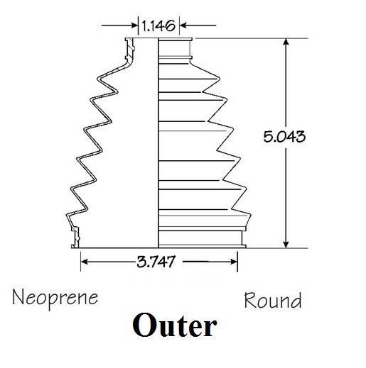 Front Inner & Outer CV Axle Boot Kit For Nissan Maxima 2009-2014 EMPI Boots
