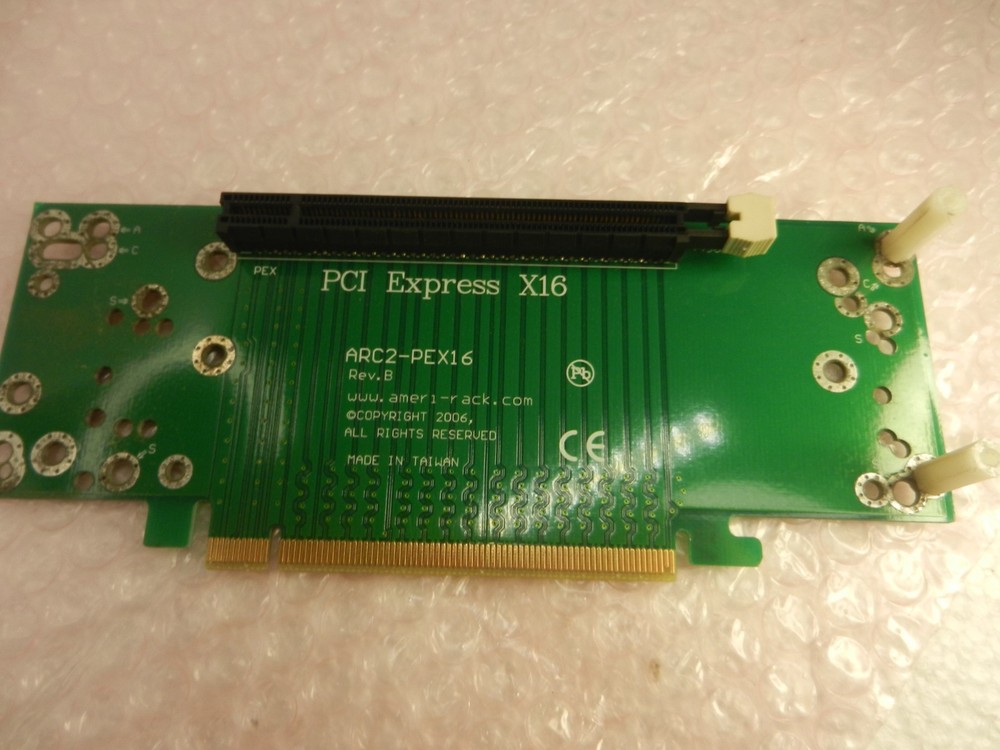 AMERI-RACK Extension ARC2-PEX16 Single Slot PCIE RISER CARD EXTENDER Rev b
