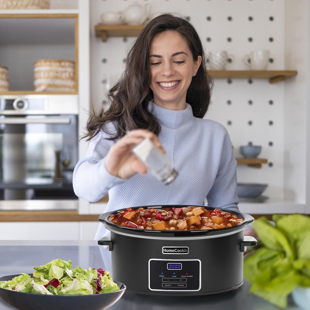 8 Quart Programmable Slow Cooker, Kitchen Appliances, Perfect Kitchen Small A...