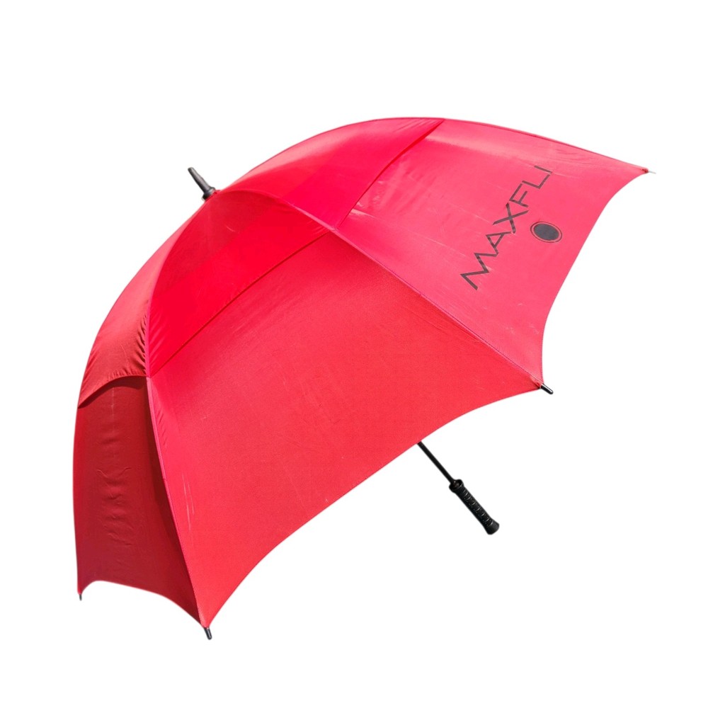 MaxFli Golf Umbrella Double Canopy 68" Large Red On Red
