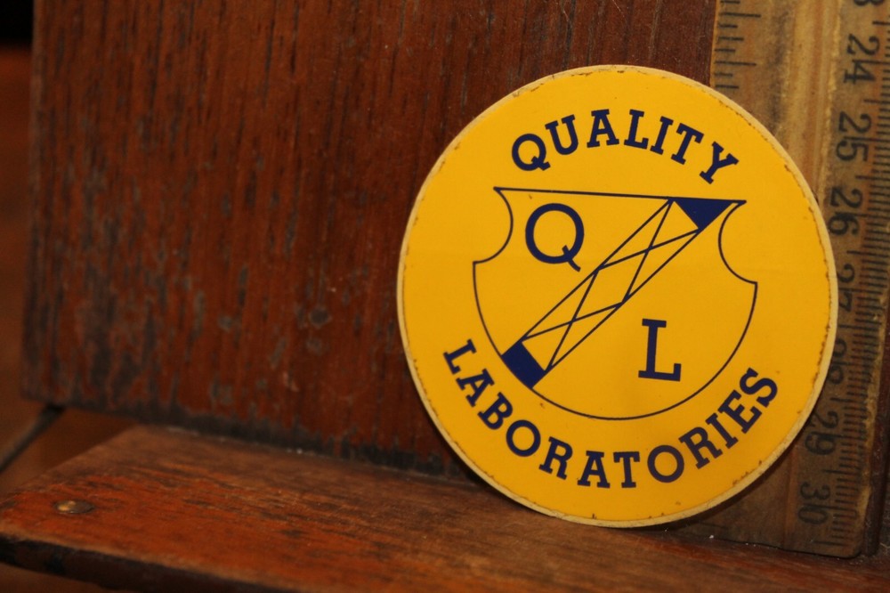 Vintage Coal Mining Decal Sticker Quality Laboratories