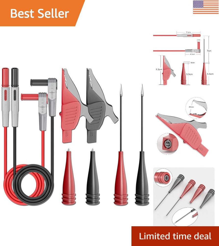 8-Piece Multimeter  Leads Kit with Alligator Clips for Electronics Repair