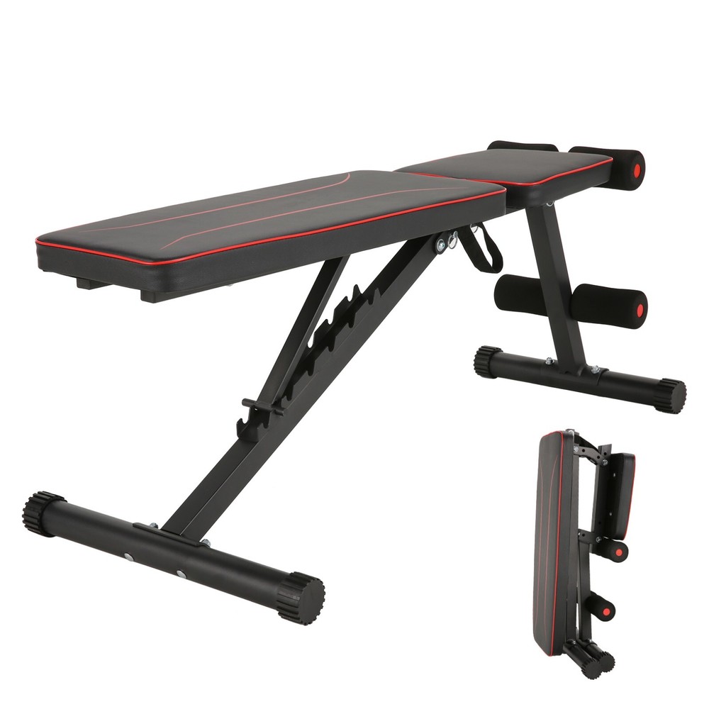 Adjustable Foldable Exercise Weight Bench Workout Bench Gym w/Adjustable Backres