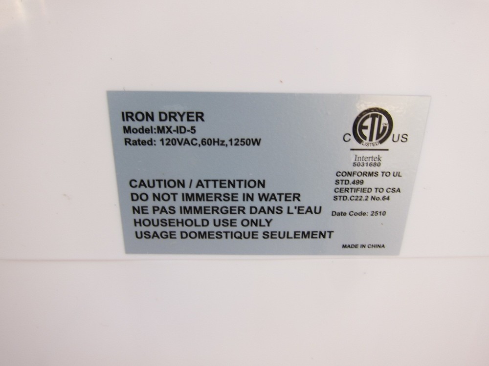 Aironox MX-ID-5 Automatic Ironing Machine Dryer