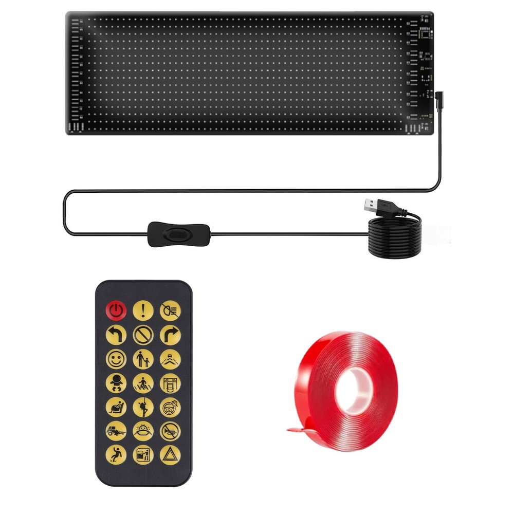 2Pack 20x64 Matrix Devil Eyes Lights f/ Car Ultra-thin Programmable LED