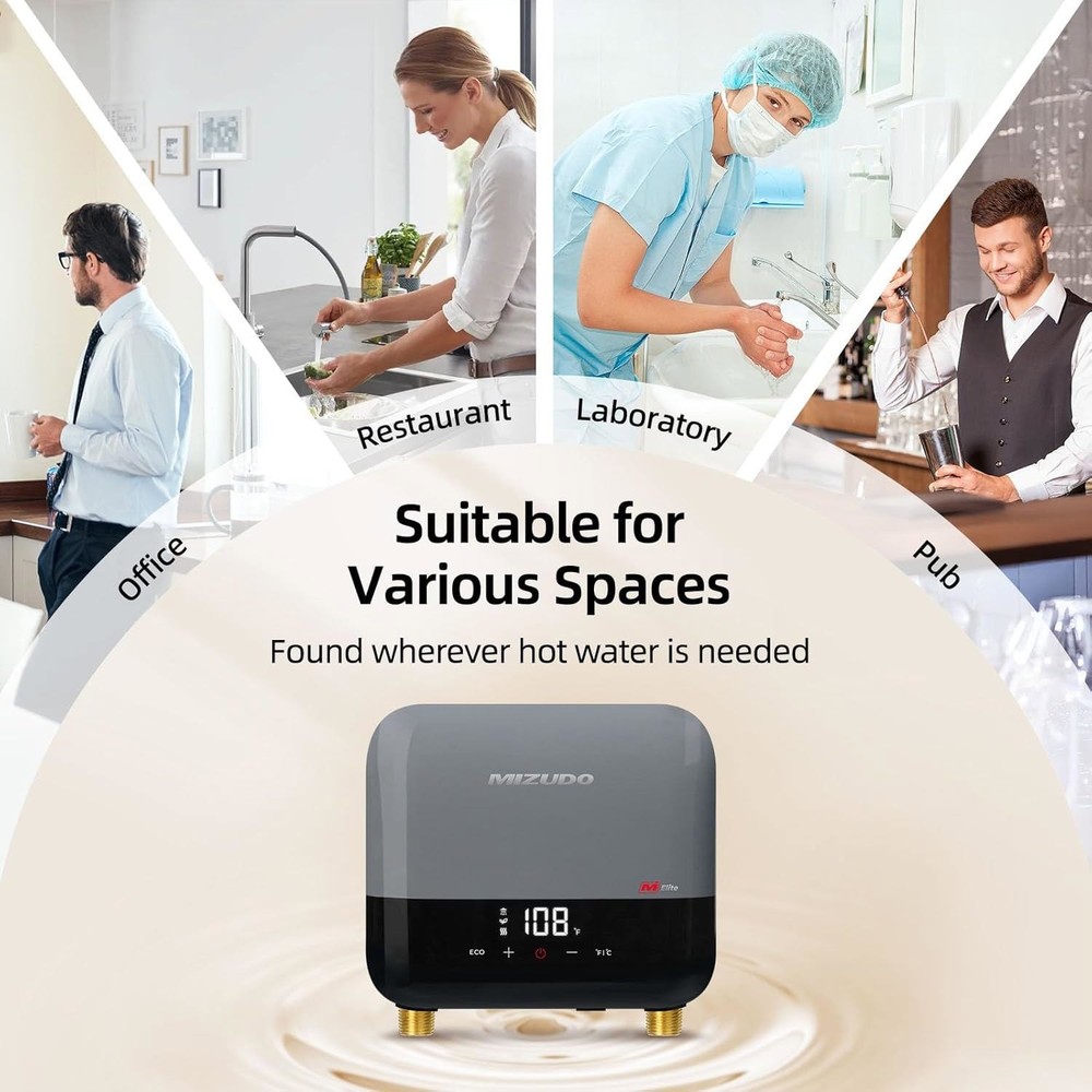 3500W Electric Tankless Water Heater 120V Instant Hot Water Heater Under Sink