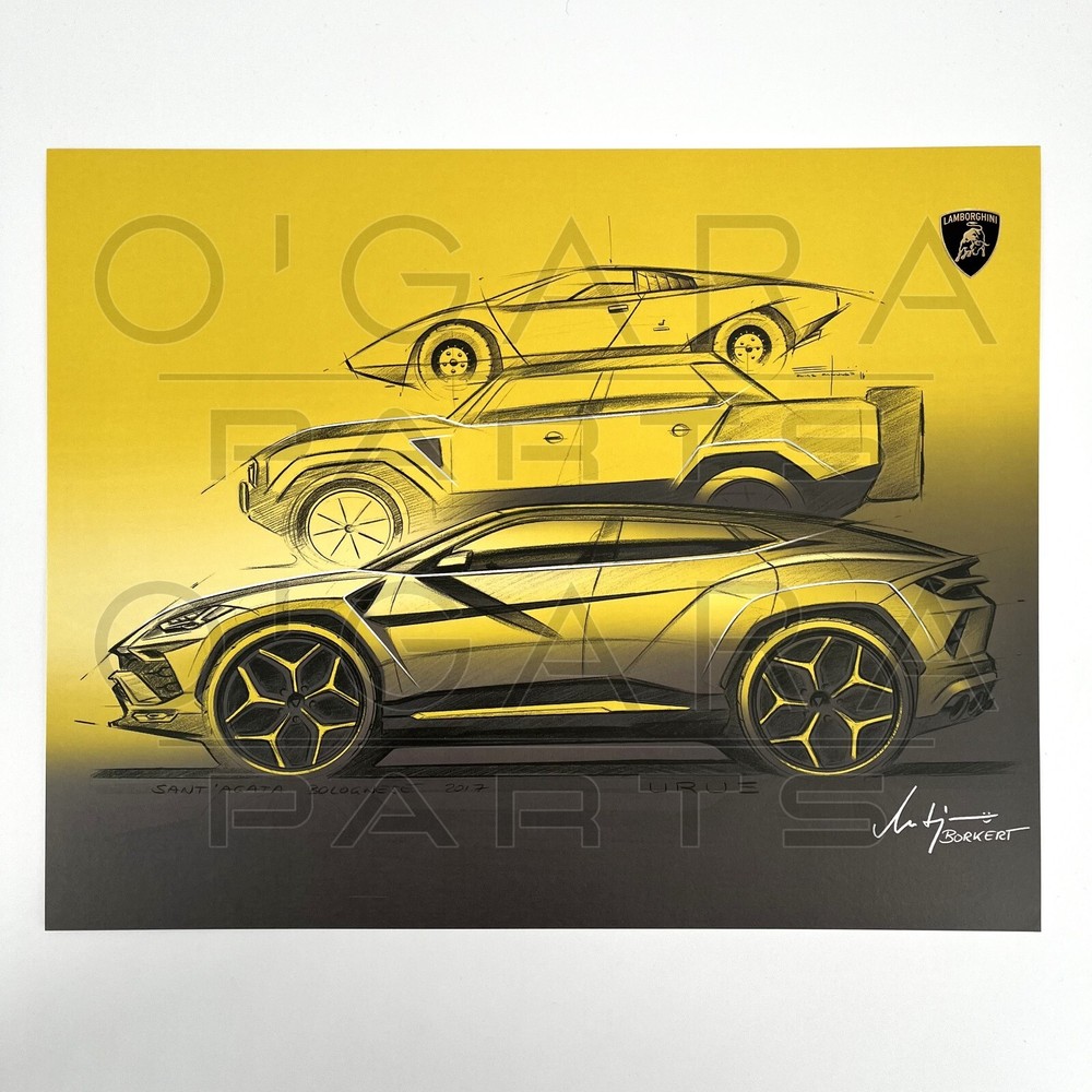 ORIGINAL Lamborghini Artwork Sketch Urus