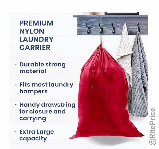 Large 29"X40" Laundry Bag Washable Heavy Duty Locking Drawstring Bag (2 Pack)